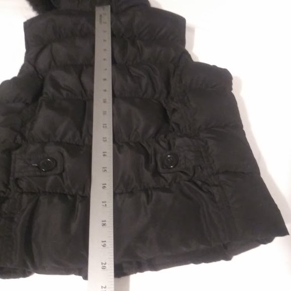 Arizona Jean Company women's size M black puffer hooded vest - Picture 9 of 11